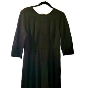Eliza J Black LBD Midi Dress Size 14 Black Hidden Zipper